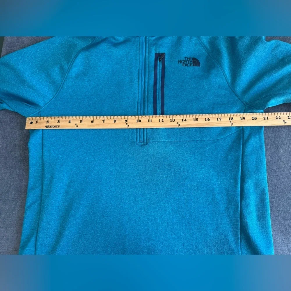 The North Face Canyonlands 1/2 Zip Pullover Fleece Jacket SZ L Blue High Neck